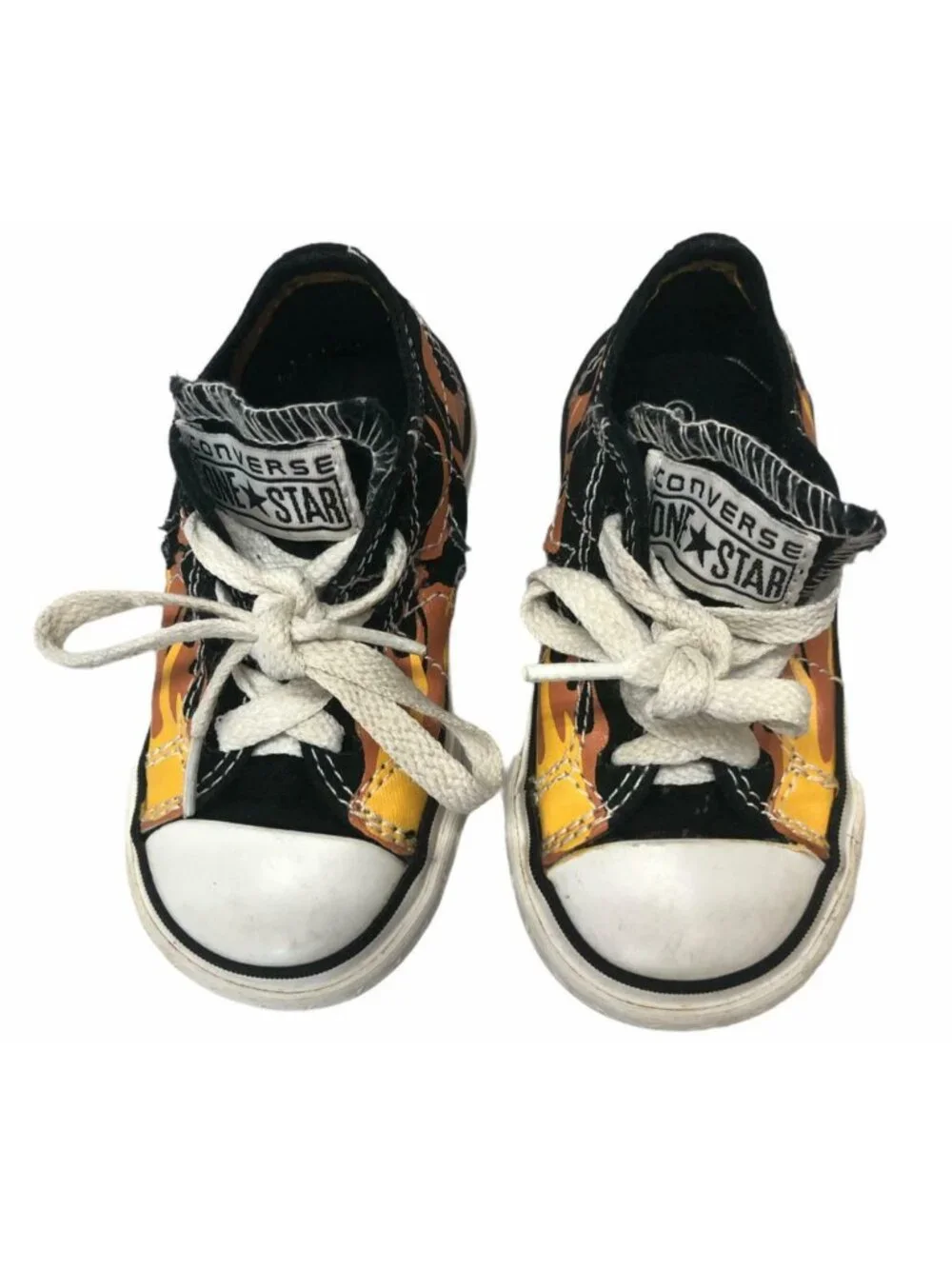 Converse One Star Sneaker Infant Toddler 5 Chuck Taylors Orange Flames Low Top
